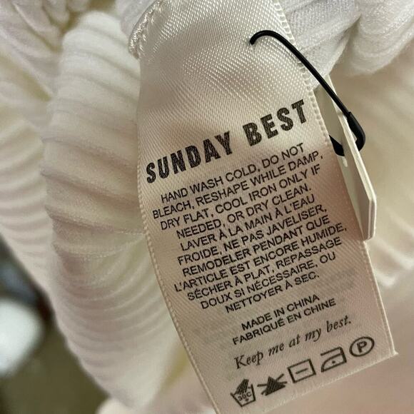 NWT Aritzia Sun Deh Jodie Crew Neck Tank Dress White Espace Size XL - Picture 10 of 10